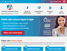 Tablet Screenshot of annoncelegale.com